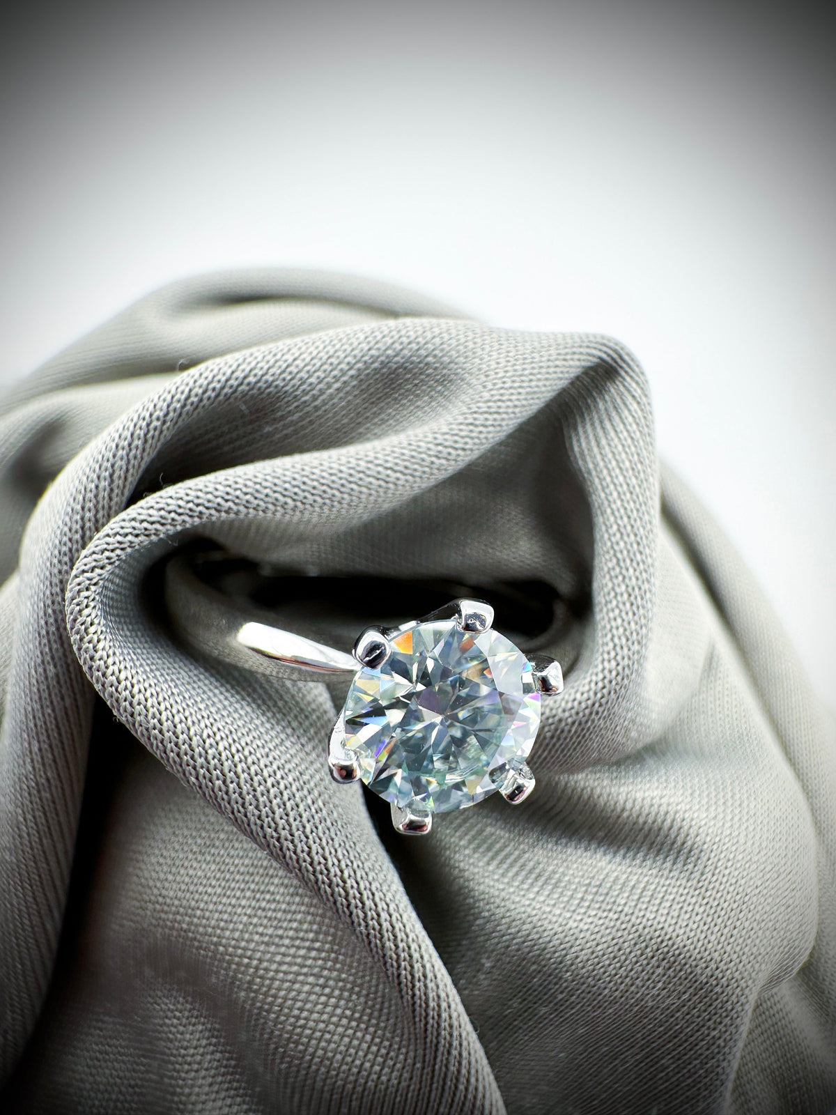 Timeless Solitaire Moisante Diamond Ring