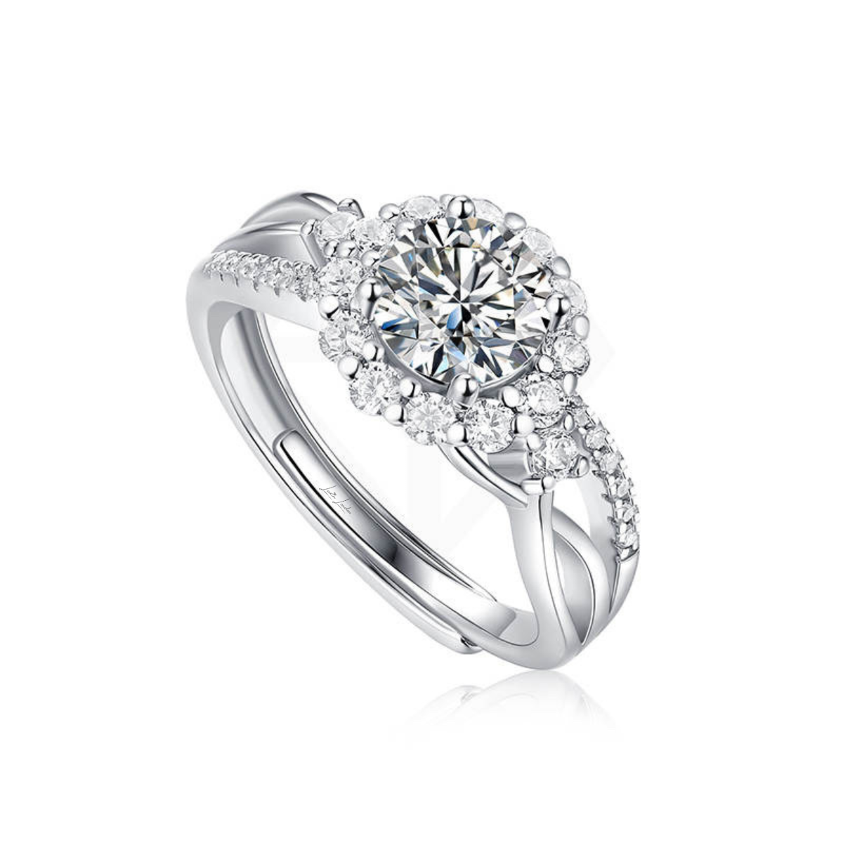 Gleaming Modern Moissanite Diamond Ring